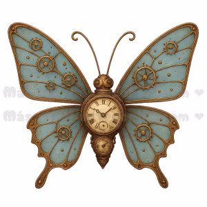 10 Steampunk Butterfly PNGs | Printable Digital Download for Scrapbooking & Journals