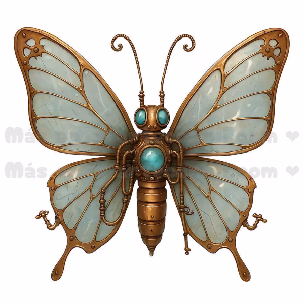10 Steampunk Butterfly PNGs | Printable Digital Download for Scrapbooking & Journals