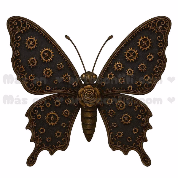 10 Steampunk Butterfly PNGs | Printable Digital Download for Scrapbooking & Journals