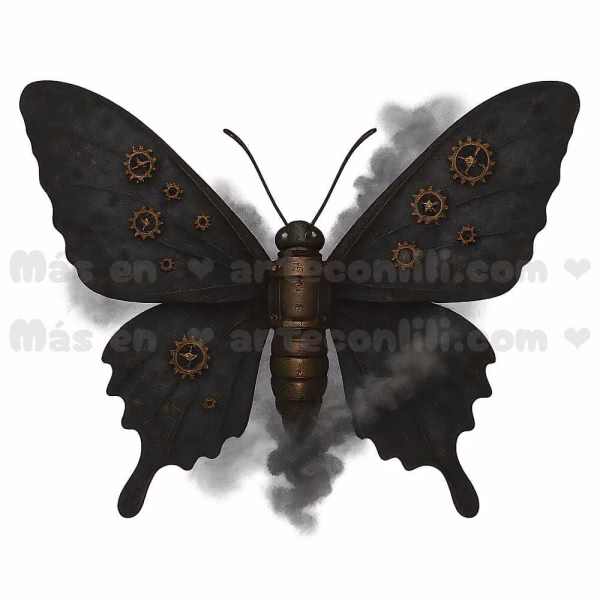 10 Steampunk Butterfly PNGs | Printable Digital Download for Scrapbooking & Journals