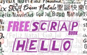 the free scrapbooking imagen with hello message