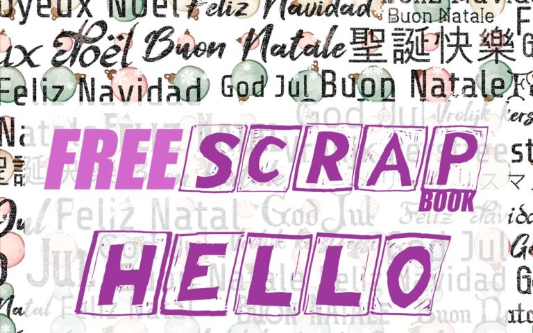 the free scrapbooking imagen with hello message