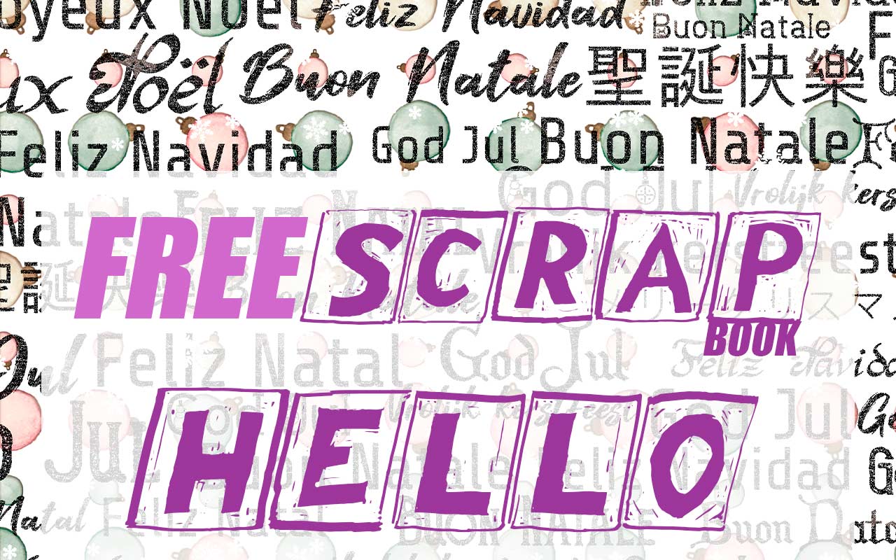 the free scrapbooking imagen with hello message