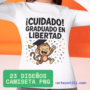 23 Fun Printable Graduation PNG Designs for Kids Spanish - Instant Download