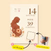 Printable Pregnancy Countdown Calendar | Daily Baby Bump Journal | Instant Download