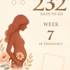 Printable Pregnancy Countdown Calendar | Daily Baby Bump Journal | Instant Download