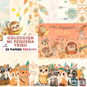52 Printable Scrapbook Papers | Instant Download for Kids' Projects
