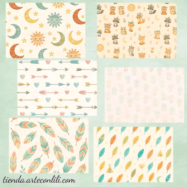 52 Printable Scrapbook Papers | Instant Download for Kids' Projects