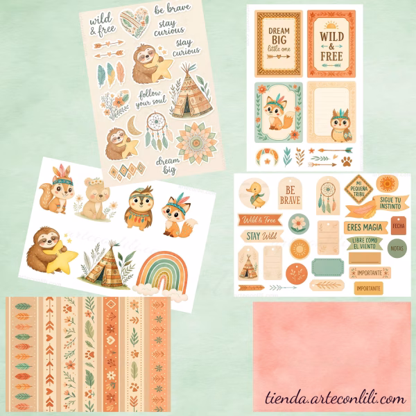 52 Printable Scrapbook Papers | Instant Download for Kids' Projects