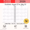 Free academic planner 2025–2026 yearly calendar overview printable PDF