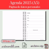 Printable 2025 Weekly Agenda | Instant Download Planner Spanish - A5 Format