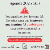 Printable 2025 Weekly Agenda | Instant Download Planner Spanish - A5 Format