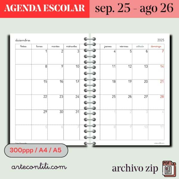 Printable School Planner 2025-2026 | Instant Download for Students