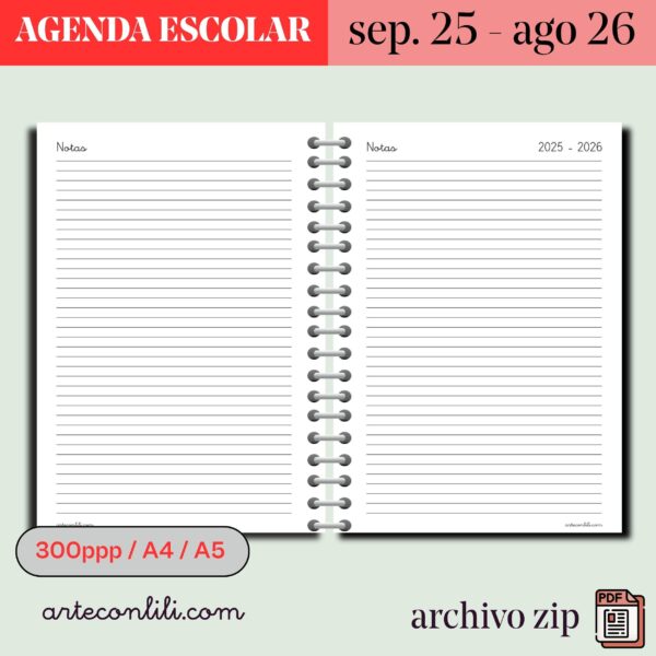 Printable School Planner 2025-2026 | Instant Download for Students
