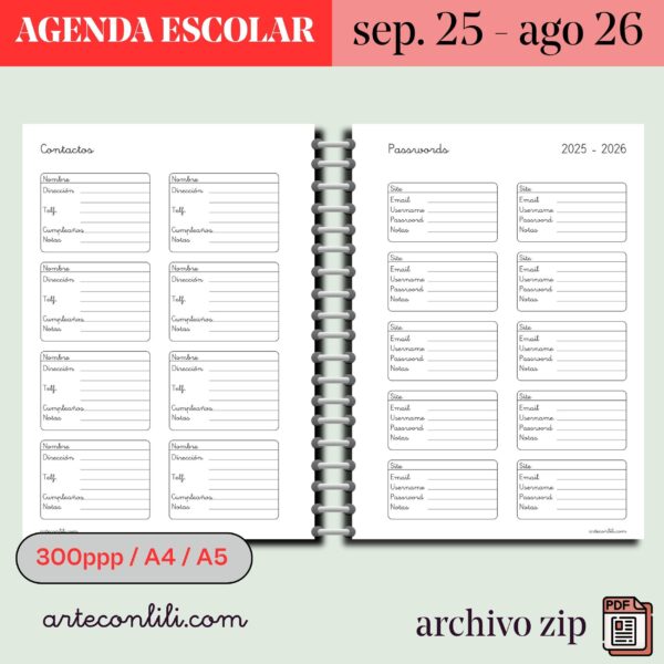 Printable School Planner 2025-2026 | Instant Download for Students