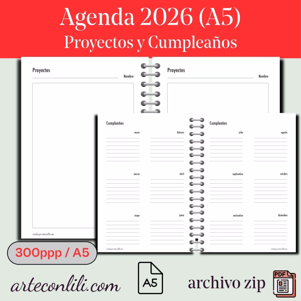 Printable 2026 Weekly Planner Spanish | Digital Download A4/A5 | Instant Access