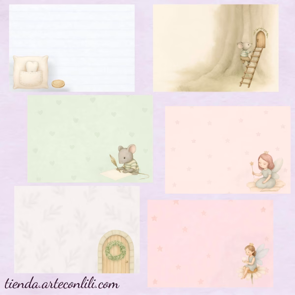 Printable Tooth Fairy Album | Digital Download Scrapbook Paper