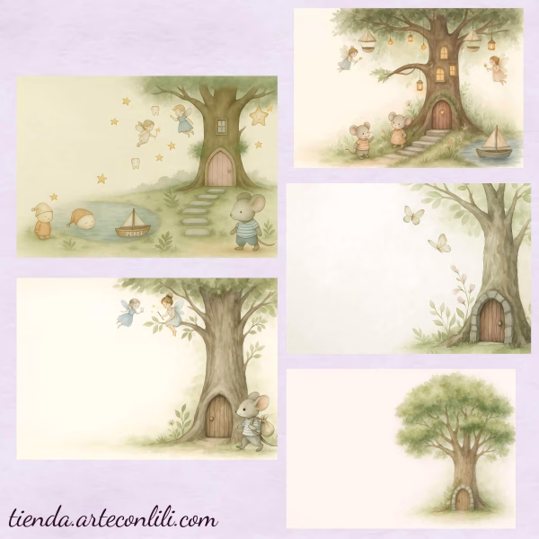 Printable Tooth Fairy Album | Digital Download Scrapbook Paper