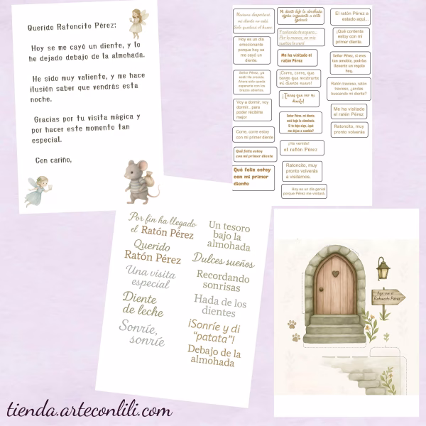 Printable Tooth Fairy Album | Digital Download Scrapbook Paper