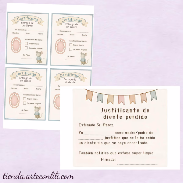 Printable Tooth Fairy Album | Digital Download Scrapbook Paper