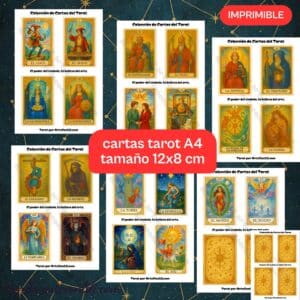 Printable Tarot Cards – Major Arcana Digital Download for Scrapbooking & Journaling