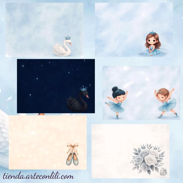 Cute Little Ballerina Printable Scrapbook Paper | Digital Download