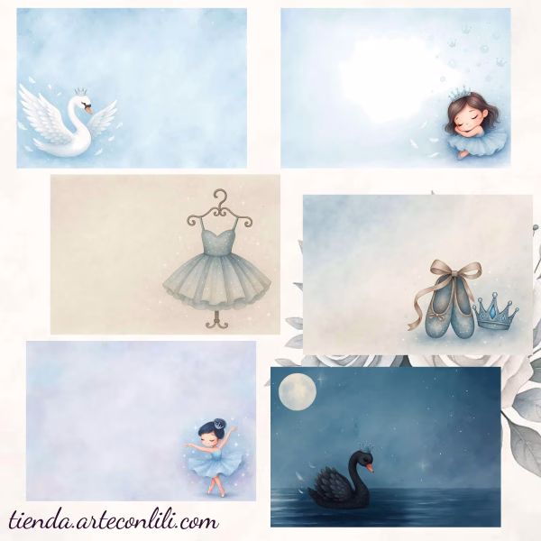 Cute Little Ballerina Printable Scrapbook Paper | Digital Download