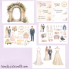 Printable Scrapbook Paper Collection "Our Big Day" – 53 Wedding Papers for Instant Download