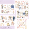 Printable Scrapbook Paper Collection "Our Big Day" – 53 Wedding Papers for Instant Download