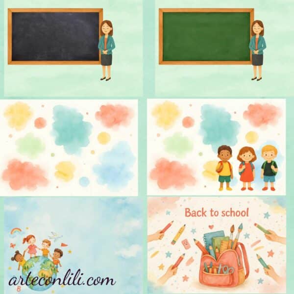 Printable Scrapbook Paper for School | Digital Download Collection