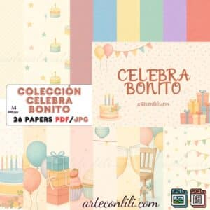 Celebrate Beautifully: 26 Printable Scrapbook Papers for Birthdays | Instant Digital Download