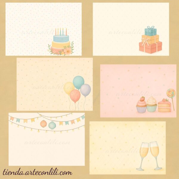 Celebrate Beautifully: 26 Printable Scrapbook Papers for Birthdays | Instant Digital Download