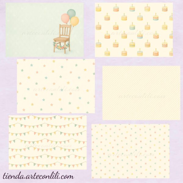 Celebrate Beautifully: 26 Printable Scrapbook Papers for Birthdays | Instant Digital Download
