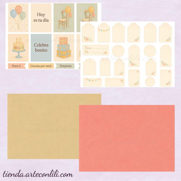 Celebrate Beautifully: 26 Printable Scrapbook Papers for Birthdays | Instant Digital Download