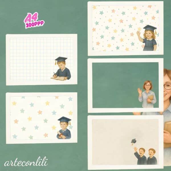 Printable Graduation Scrapbook Paper & Die Cuts | Instant Download