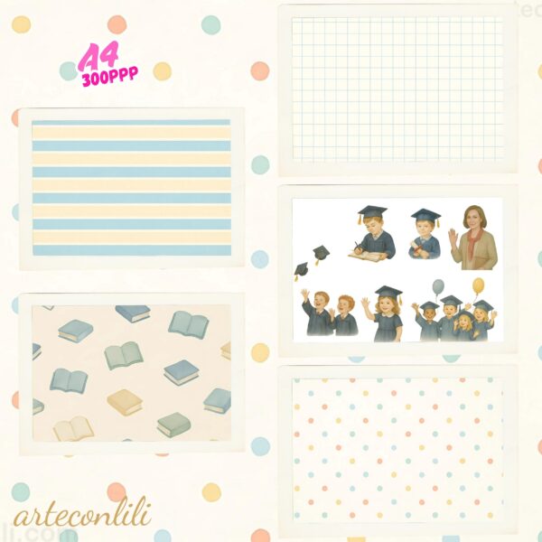 Printable Graduation Scrapbook Paper & Die Cuts | Instant Download