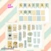Printable Graduation Scrapbook Paper & Die Cuts | Instant Download