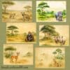 Savanna Digital Download: 52 Printable Scrapbook Papers for Safari Adventures