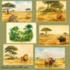 Savanna Digital Download: 52 Printable Scrapbook Papers for Safari Adventures