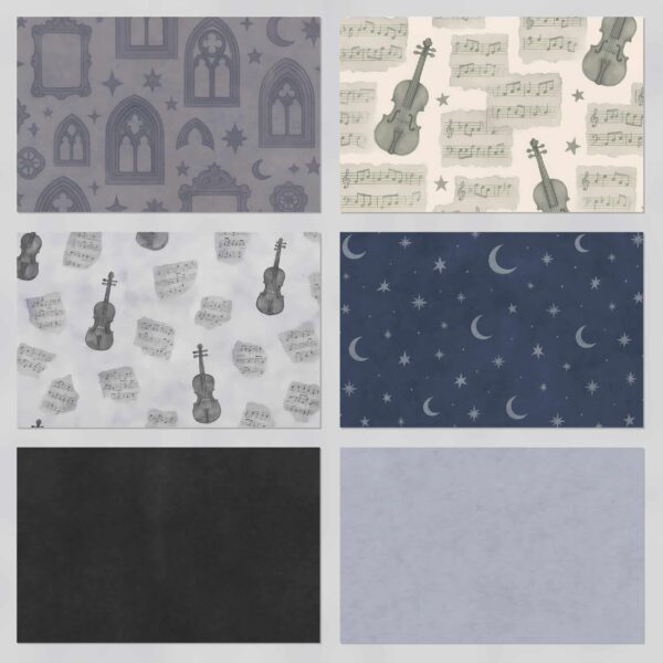 Free Wednesday Addams fanart scrapbooking kit – printable gothic papers in PDF and JPG (A4 and A3)