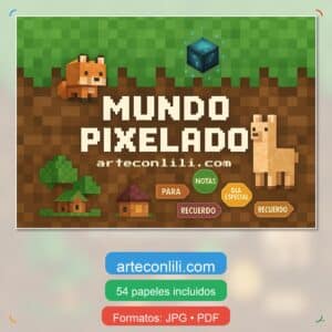 Colorful Pixelated Scrapbook Paper | Instant Download for Planners