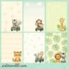 Printable Safari Sweet Collection | 36 Digital Scrapbook Papers for Kids