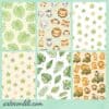 Printable Safari Sweet Collection | 36 Digital Scrapbook Papers for Kids