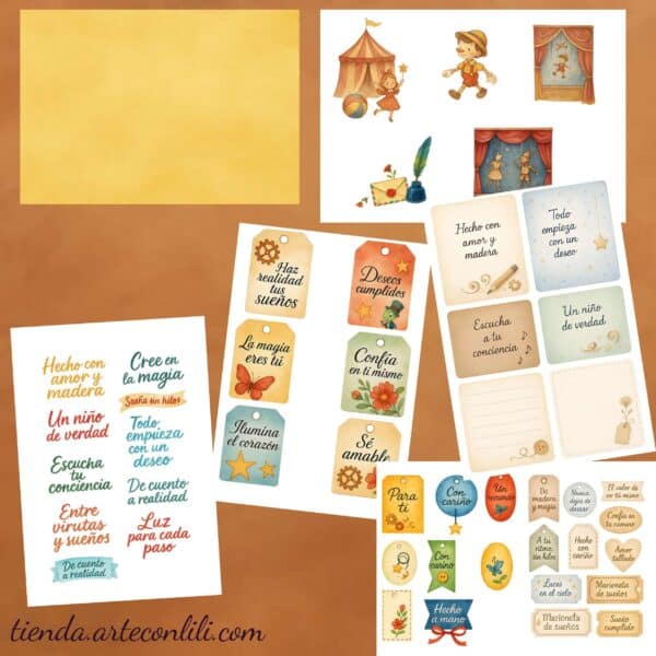 Enchanting Wood-Themed Printable Scrapbook Paper – 41 Instant Download Designs