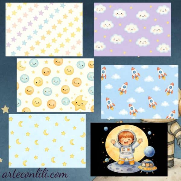 Printable Scrapbook Paper Collection for Kids – 60 Digital Downloads | Instant Download for Planners & Journals