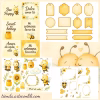 Dulce Colmena – Printable Bee Scrapbook Paper | Digital Download