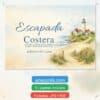 Coastal Escape Digital Kit | Printable Scrapbook Paper for Journals & Planners