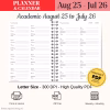 Student academic planner 2025–2026 contacts and passwords pages printable PDF