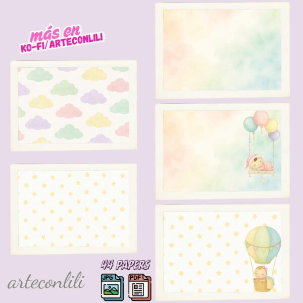 Printable Baby Girl Scrapbook Paper Kit | Instant Download 44 Designs