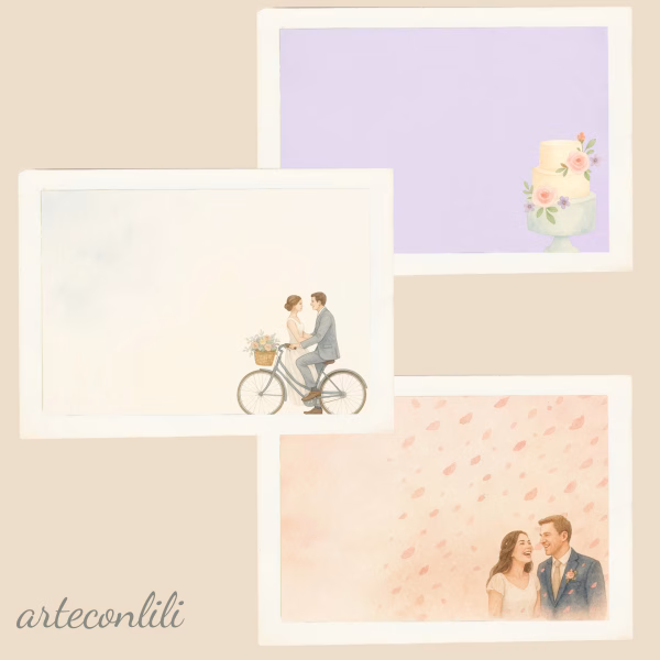 Printable Wedding Scrapbook Paper Kit Spanish – Instant Download for Planners & Journals